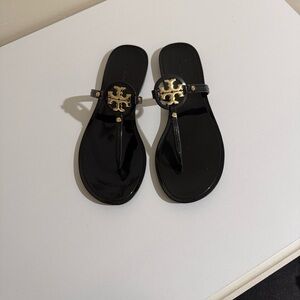 Tory Burch Mini Miller Jelly Sandals with Gold Emblem